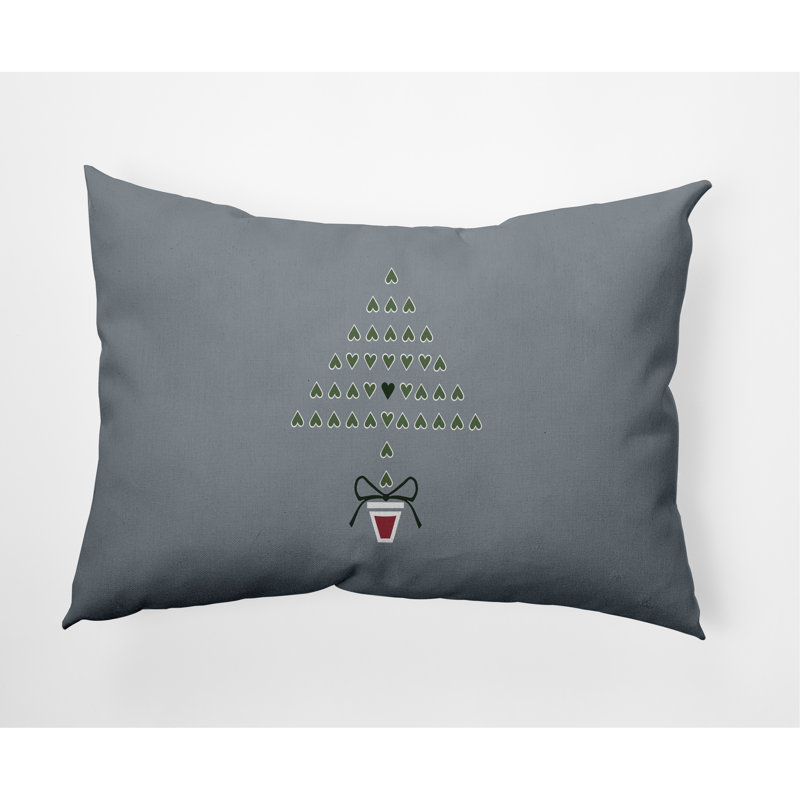 Reversible Throw Pillow, Mid Gray, No