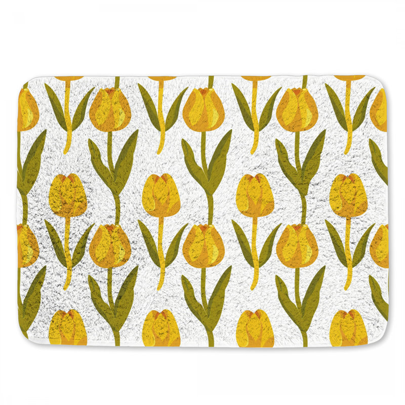 Tapis de bain Tulipes, L 24 po x l 17 po