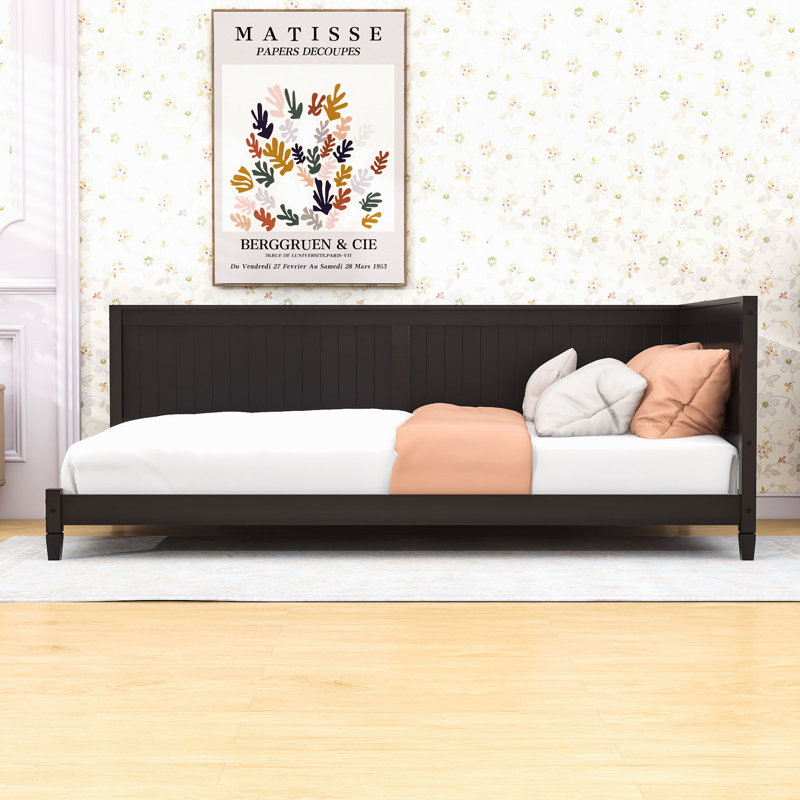 Lit de jour pleine grandeur Mid-Century, Espresso, Double