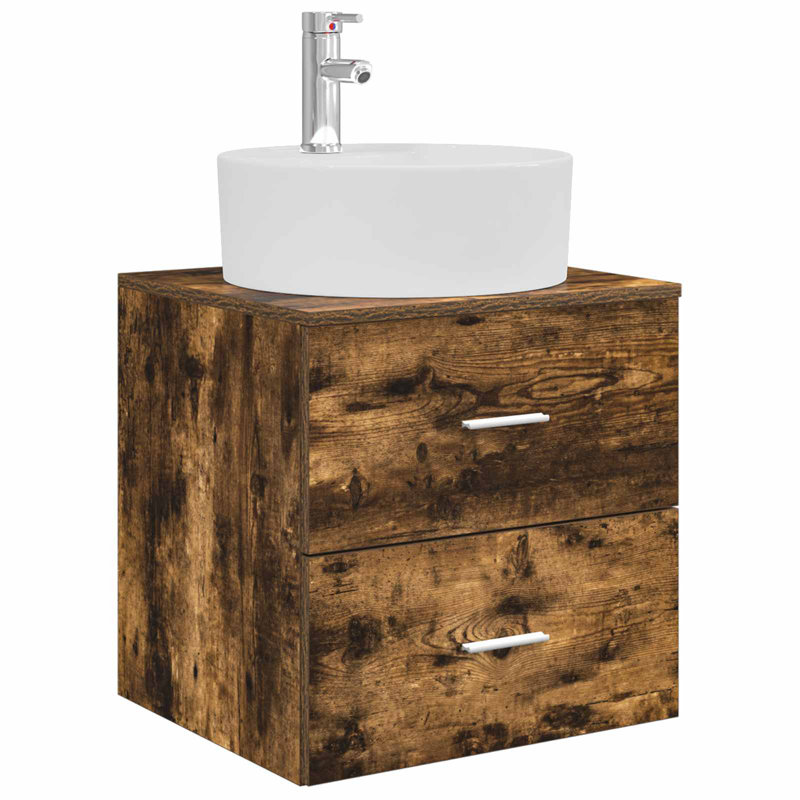 495 mm Bathroom Vanity, Smoked Oak
