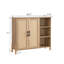 Armoire d'appoint en métal Denman avec portes en filet et tablettes ouvertes
