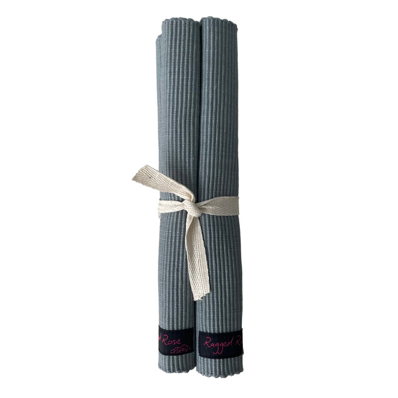 Ribby Cotton Placemat, Grey