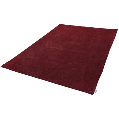 Handgefertigter Teppich Powder in Rot