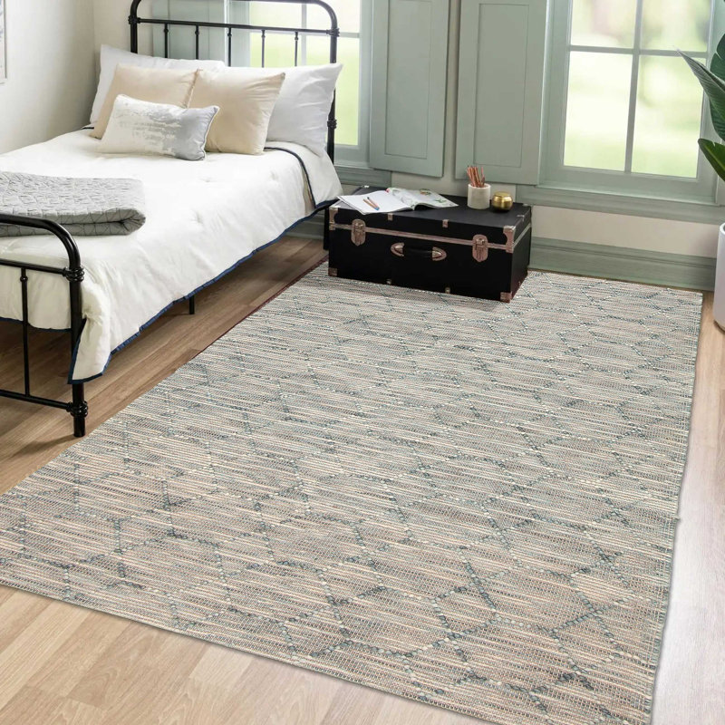 Tapis sarcelle Sienna 5 pi 2 po x 7 pi 7 po