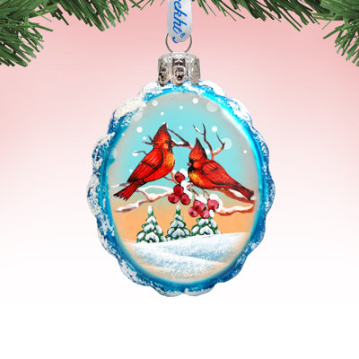 3'' Handmade Glass Photo Ornament