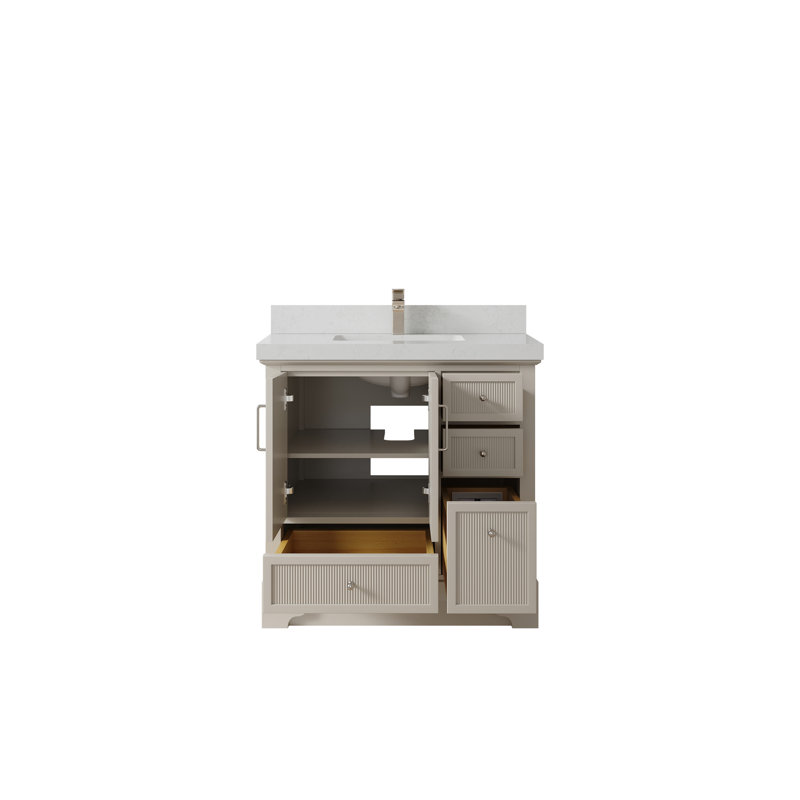 Meuble-lavabo simple 36 po avec plateau Alys