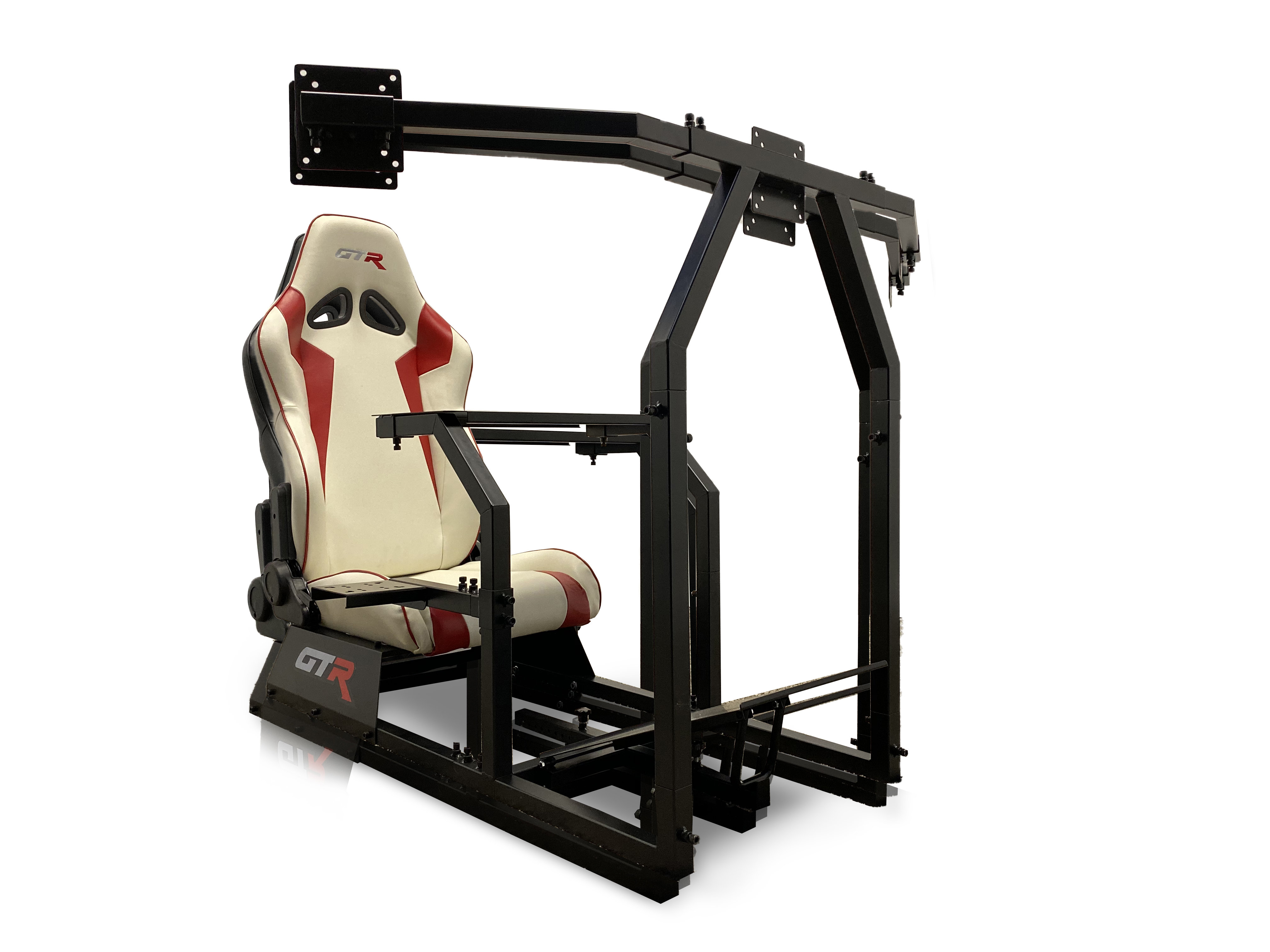 GTR Simulator Triple or Single Monitor Stand Floor Game Chair & Reviews ...