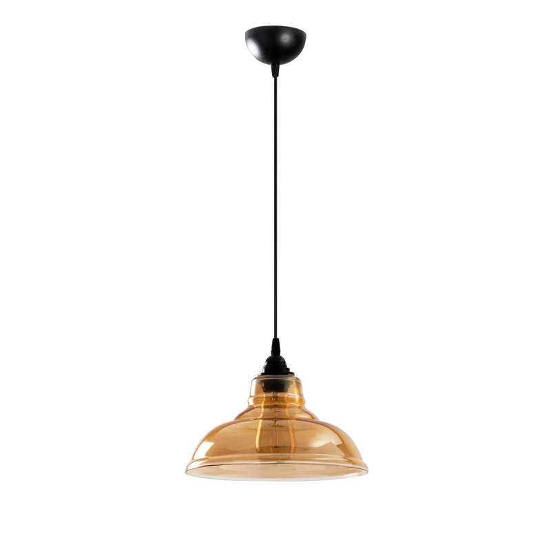 Lustre de style scandinave, structure en métal noir, 11 po x 11 po | Hauteur: 44,1 pouces, longueur du câble: 35,4 pouces | Douille E27, 40 W maximum | Élégant luminaire pour décoration intérieure moderne, classé IP20