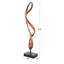 Sculpture abstraite en polystone Cole et gris avec base rectangulaire noire