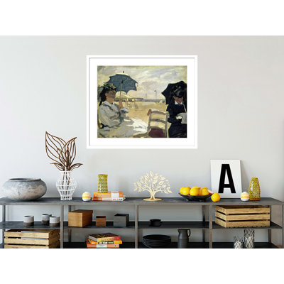 «The Beach at Trouville» par Claude Monet, impression giclée encadrée