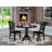 3 Piece Dining Room Table Set Contains a Round Kitchen Table with Dropleaf and 2 Dining Chairs, Black-1584171441-1572364047