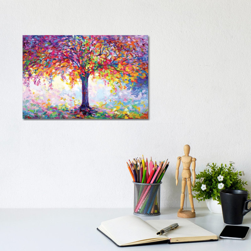 Tree Of Happiness by Leon Devenice - Wrapped Canvas Gallery-Wrapped Canvas Giclée, 20.32 cm H x 30.48 cm W