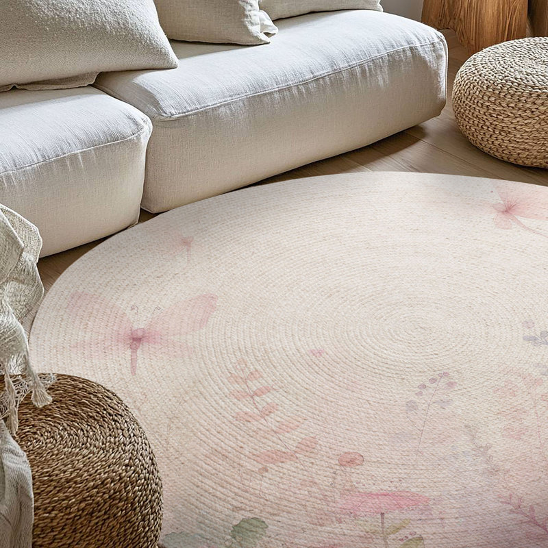 Tapis tressé Magical Flora, Rond 5 pi