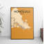 Honolulu City Map 1 Piece Wall Art-1372608089