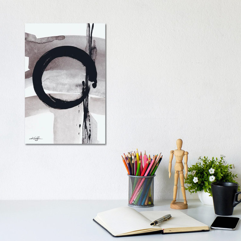 Enso Abstraction CIV-III by Kathy Morton Stanion - Wrapped Canvas Gallery-Wrapped Canvas Giclée, 20.32 cm H x 30.48 cm W