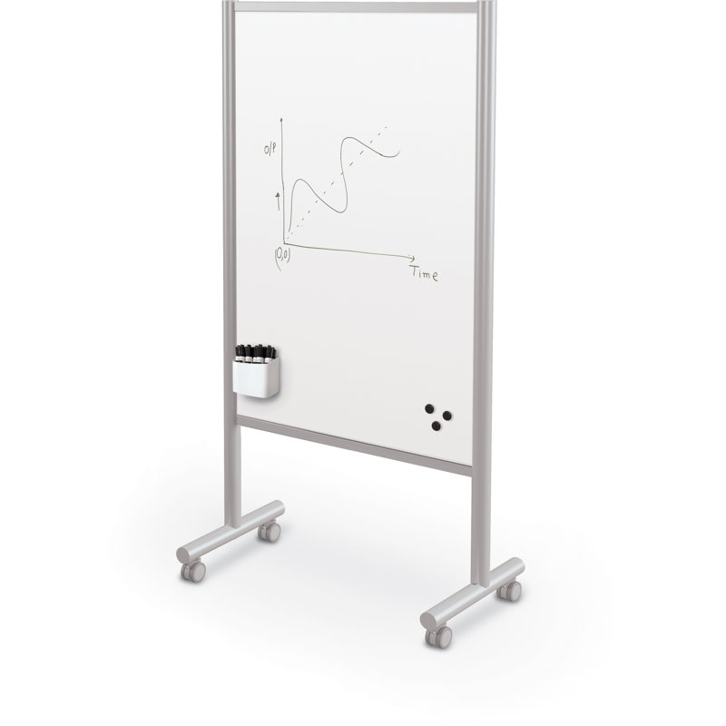 Tableau blanc magnétique effaçable à sec double face Mooreco Inklud 72H x 30W x 22D, H 72 po x l 30 po x P 22 po