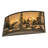 Rustic Lodge Flush Mounted Sconce