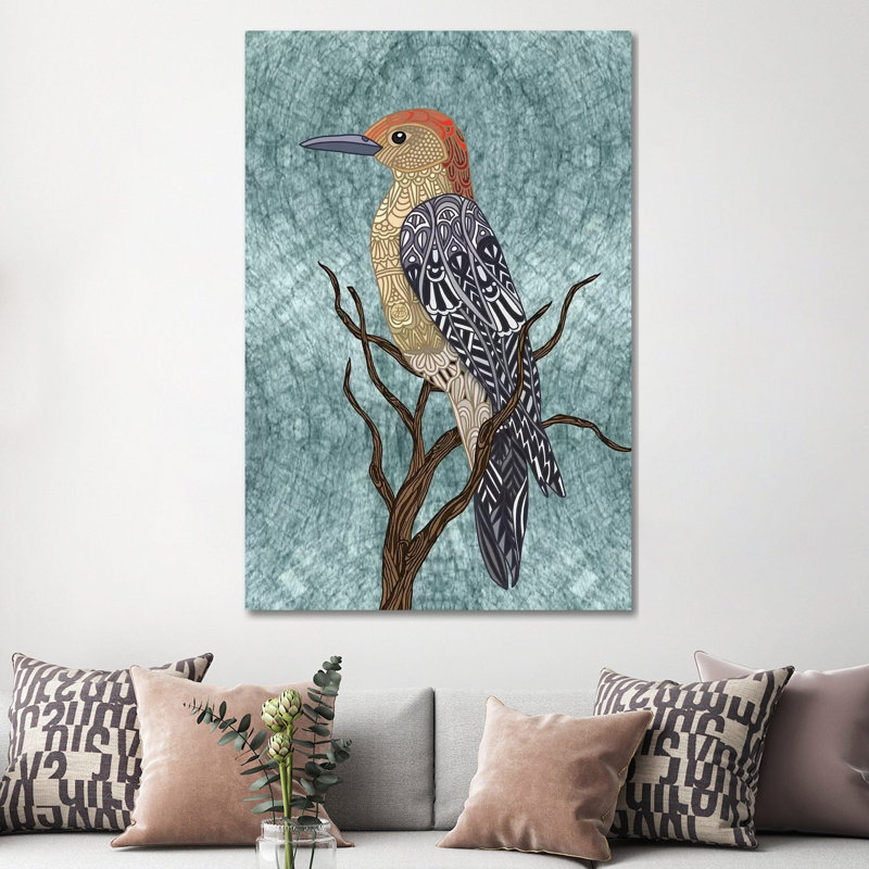 Woodpecker Bird by Angelika Parker - Wrapped Canvas Print, 152.5 cm H x 101.5 cm W