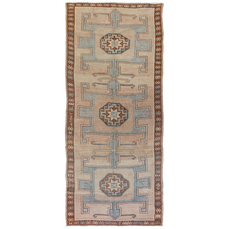 Vintage Turkish Village Rugs One-of-a-Kind Runner 4'8" X 10'11" Area Rug