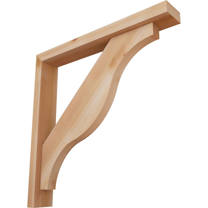 Support Funston Block avec support décalé, 24 x 24, Cèdre rouge occidental de l 3 1/2 po (lisse)