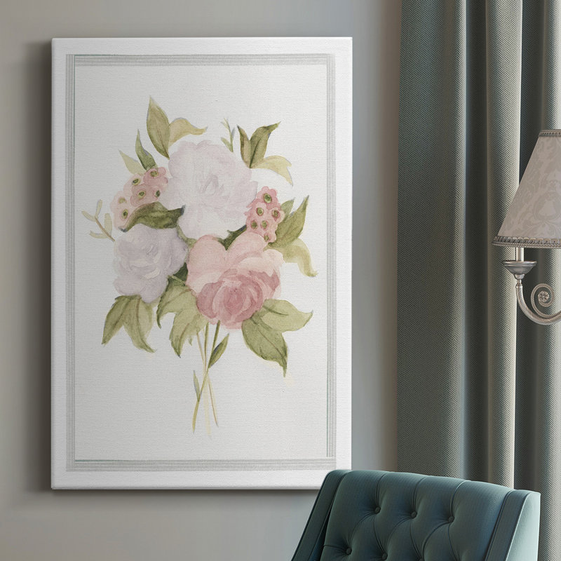 «AU CH Soft Bouquet I», peinture sur toile tendue, H 48 po x l 32 po x P 1 po