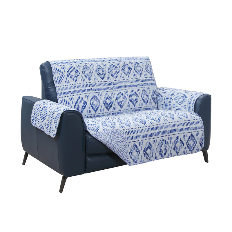 Housse pour causeuse Gibson, Polyester blanc / bleu