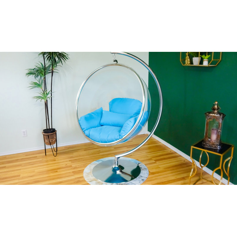 Balancelle avec support, Chrome / bleu