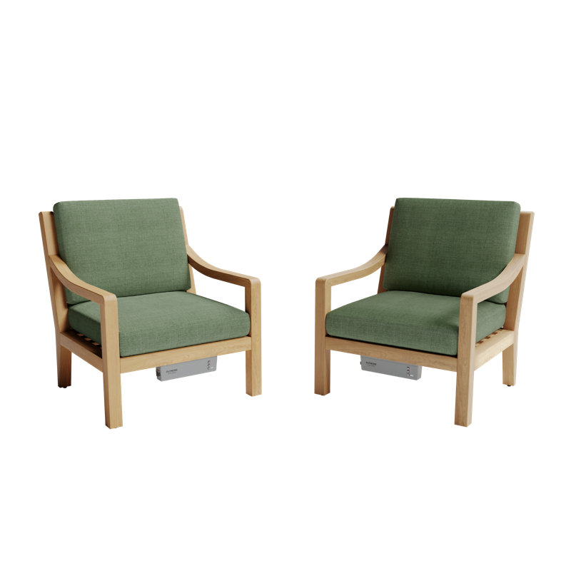 Solerno Heated Chair (Set of 2), Aloe