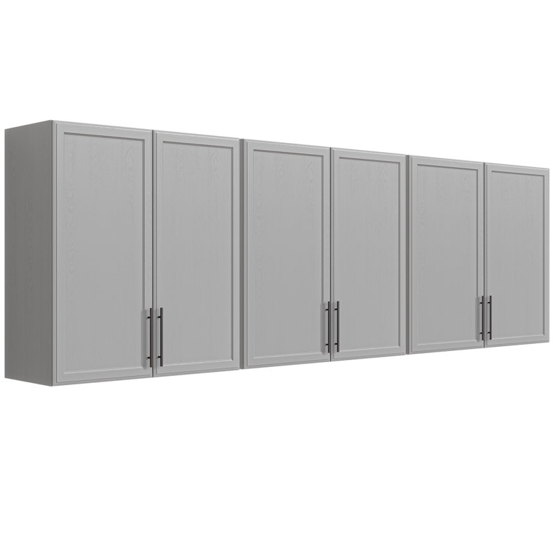 Armoires de salle de bain murales l 89 "avec tablettes réglables, Gray