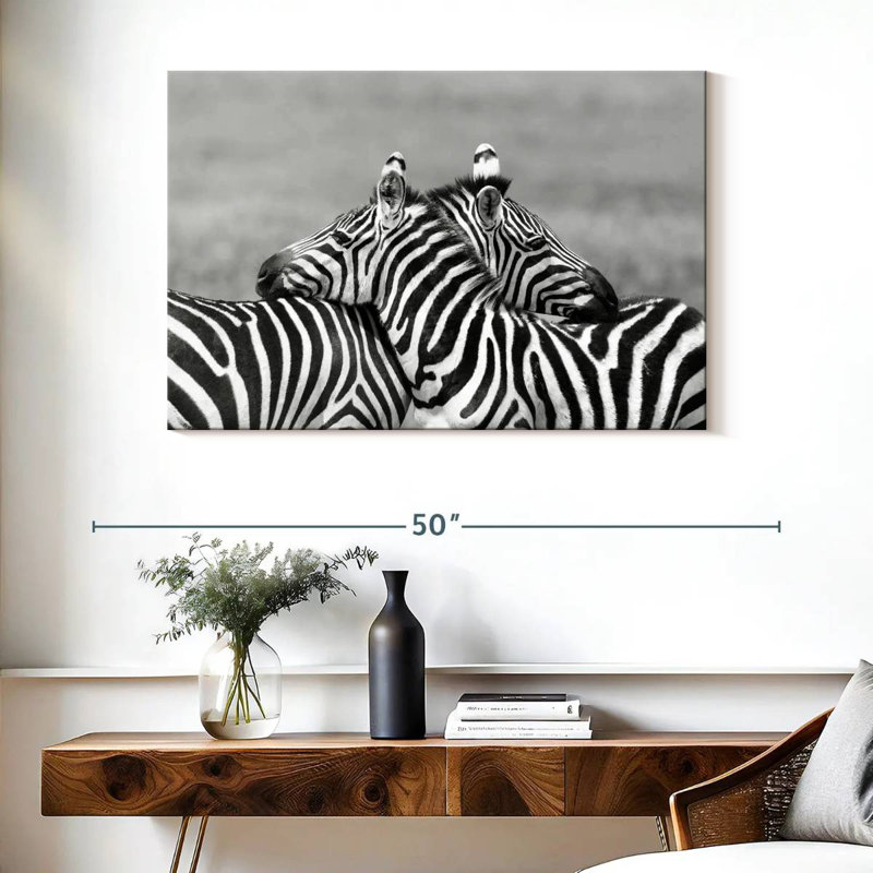 Brampt Loving Zebras, 26" H x 39" W