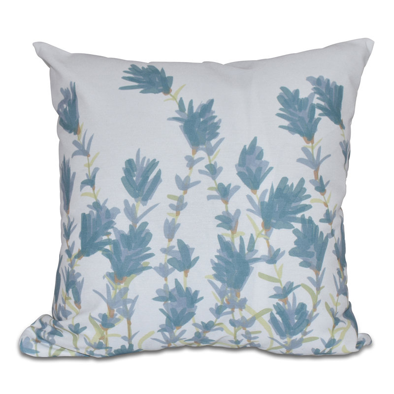 Botanical Blooms Floral Reversible Throw Pillow, Blue, 20" H x 20" W
