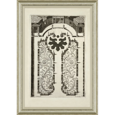 Design For French Gardens I Print by David Phoenix
