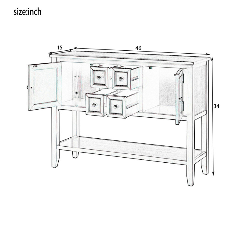 Buffet Noordin, Naturel / blanc chaux