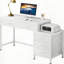 Bureau d'ordinateur réversible avec 5 tiroirs