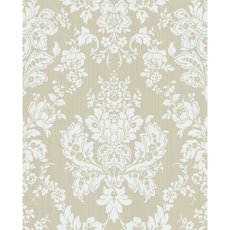 Mariinsky Giselle Damask Wallpaper Roll, Old Olive