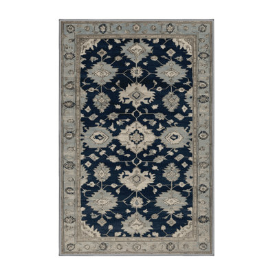 Machine Washable Overdyed Gray Area Rug