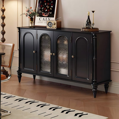 Buffet 59,06 po en bois rétro noir