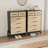 46.6-Inch Tall 6-Drawer Dresser with  Leg Design & Robot Vacuum . Natural Oak  Storage Cabinet-1685127608