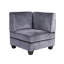 Canapé modulaire réversible en tissu de velours gris Everly Quinn Art