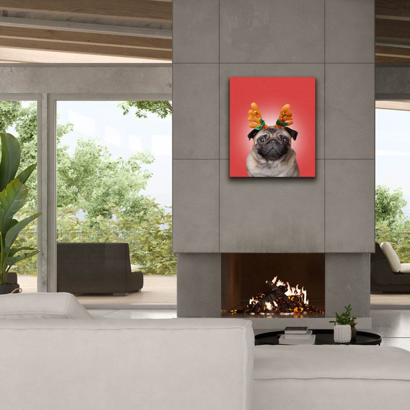  «Pug 1» par John Hovenstine, art mural sur toile, 26 po x 30 po, H 30 po x l 26 po