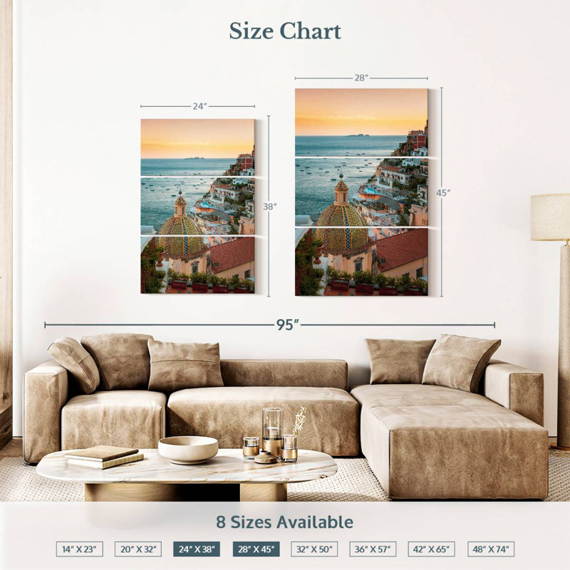 Alvord Positano, côte d'Amalfi, H 38 po x l 24 po