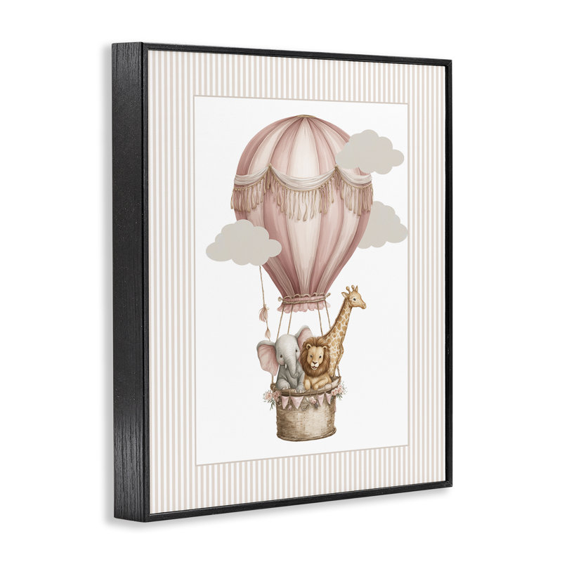 Giclée rose encadrée, dessin par Christine Simpson Art, Giclée noire de minuit encadrée, H 30 po x l 24 po