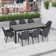 Interlude 8 - Person Metal Patio Dining Set with Extendable Rectangular Table
