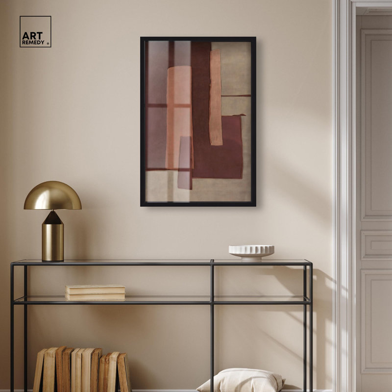 Décoration murale bohème Raw Edge II par Art Remedy, cadre noir, 21 x 31, H 31 po x l 21 po, Structure noire