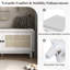 Banc de rangement Velluto Bohemian avec portes en rotin et sièges rembourrés-118666554