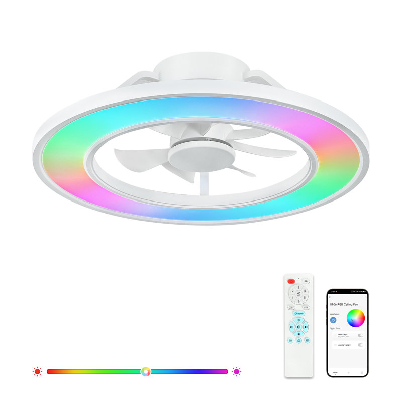 20" Modern Rgb Ceiling Fan