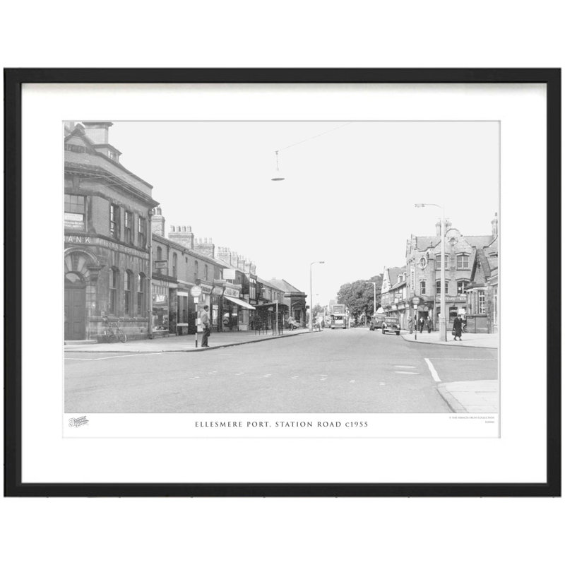 Ellesmere Port, Station Road C1955 by Francis Frith - Single Picture Frame Print, 45cm H x 60cm W x 2.3cm D