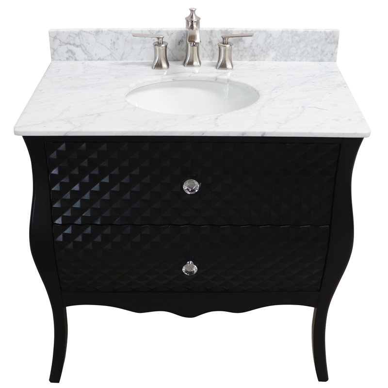 Espana 35.4'' Single Bathroom Vanity with Carrara Marble Top
