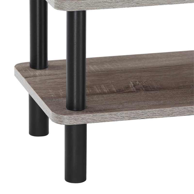 Bundinie Hill 64.8cm H x 119.9cm W Etagere Bookcase, French Oak Grey