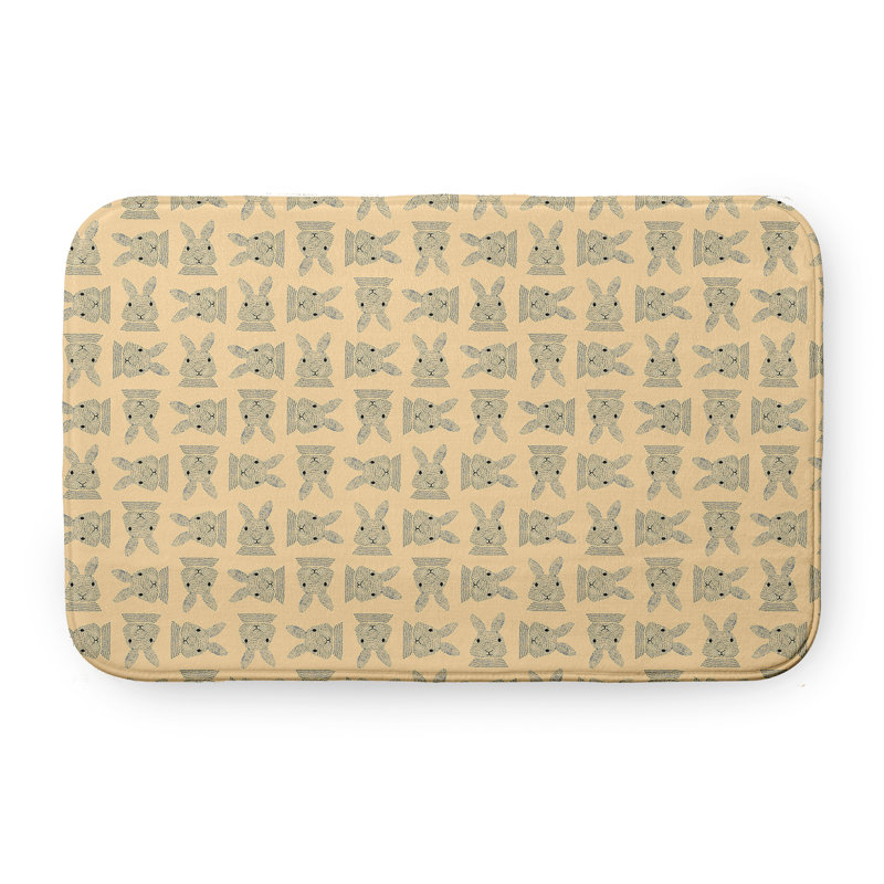 Tapis de bain Braysen, L 17 po x L 24 po, Jaune